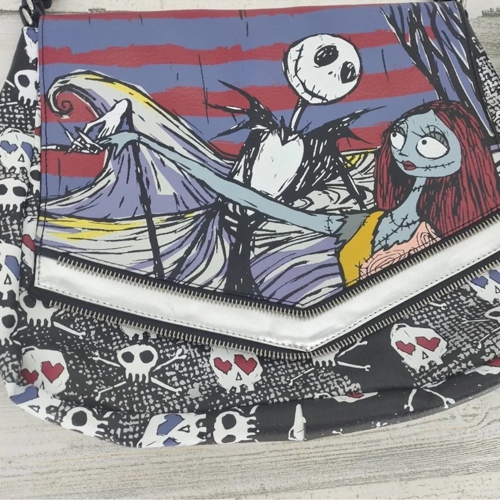 Loungefly Nightmare Before Christmas Faux Leather Messenger Crossbody Bag